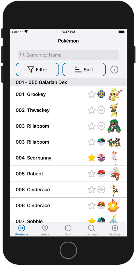 Thwackey, Pokédex